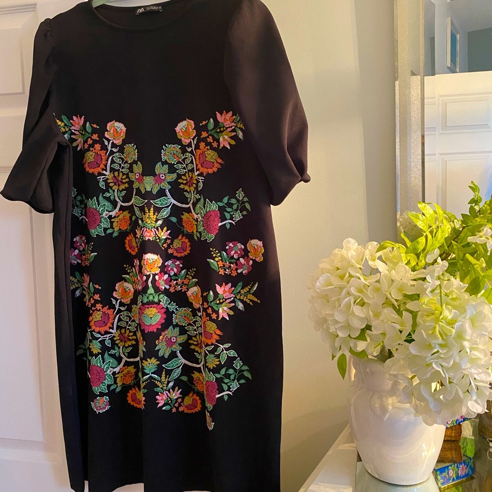 Zara Embroidered Dress